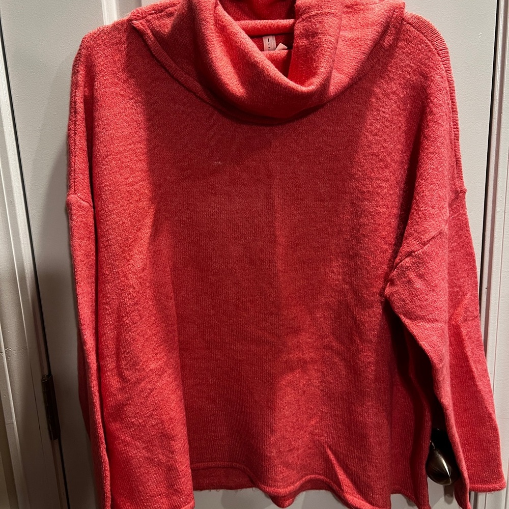 Cozy Pink Cowl Neck Sweater